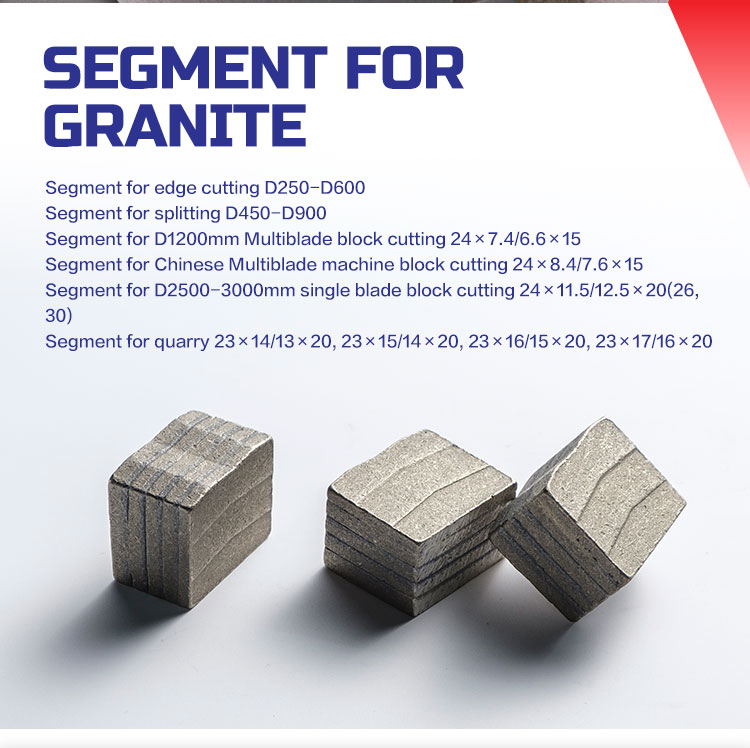 granite block cutting segment