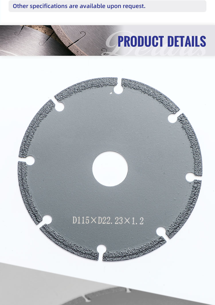 vacuum brazed dry cutting disc