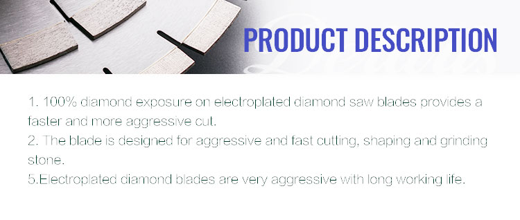 Electroplated diamond cutting blade