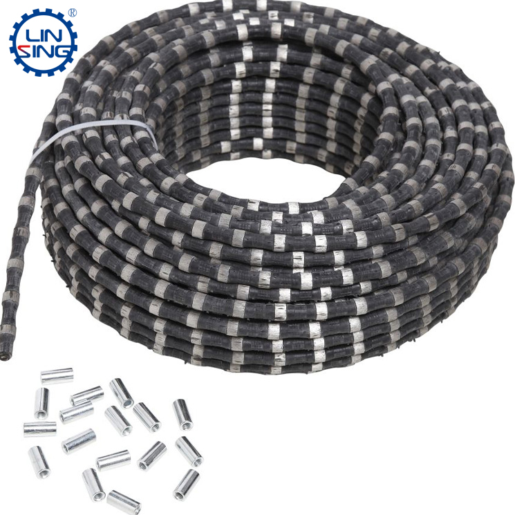 diamond wire saw, granite cutting wire saw, diamond wire saw rope for special-shape stone cutting