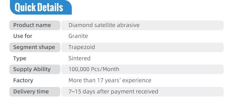 The Use Of Diamond Satellite Abrasive