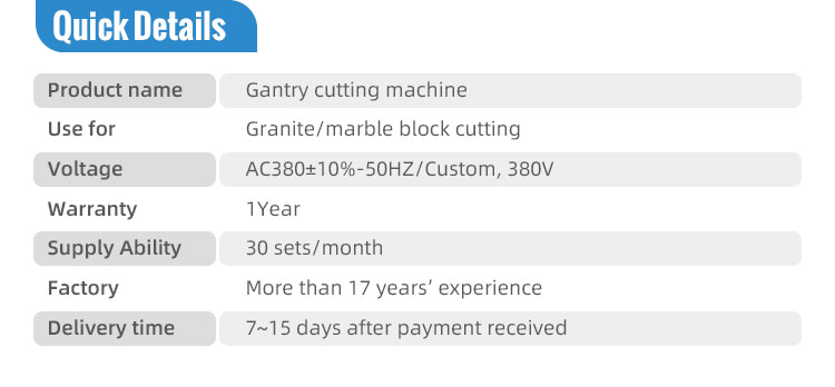 block cutting machine for stone