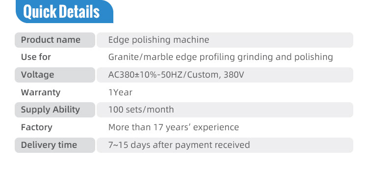 stone edge grinding machine