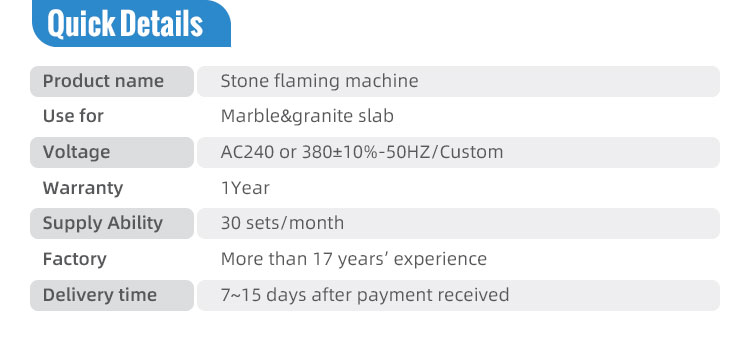 granite flaming machine