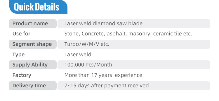 Laser weld circular saw blade 