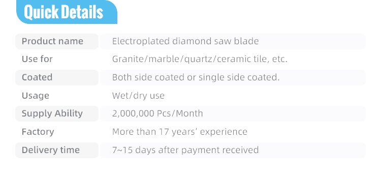 Electroplated circular saw blade