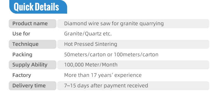 Wire Saw For Granite Cutting