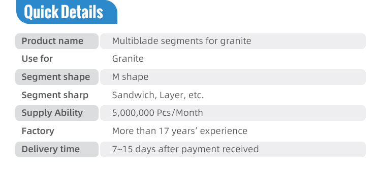 granite block cutting segments