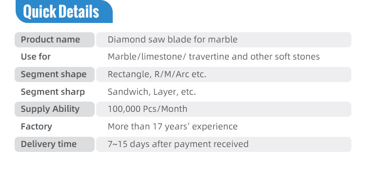 diamond saw blade for marble