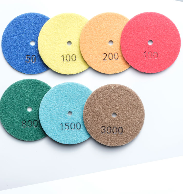 dry grinding and polishing pad