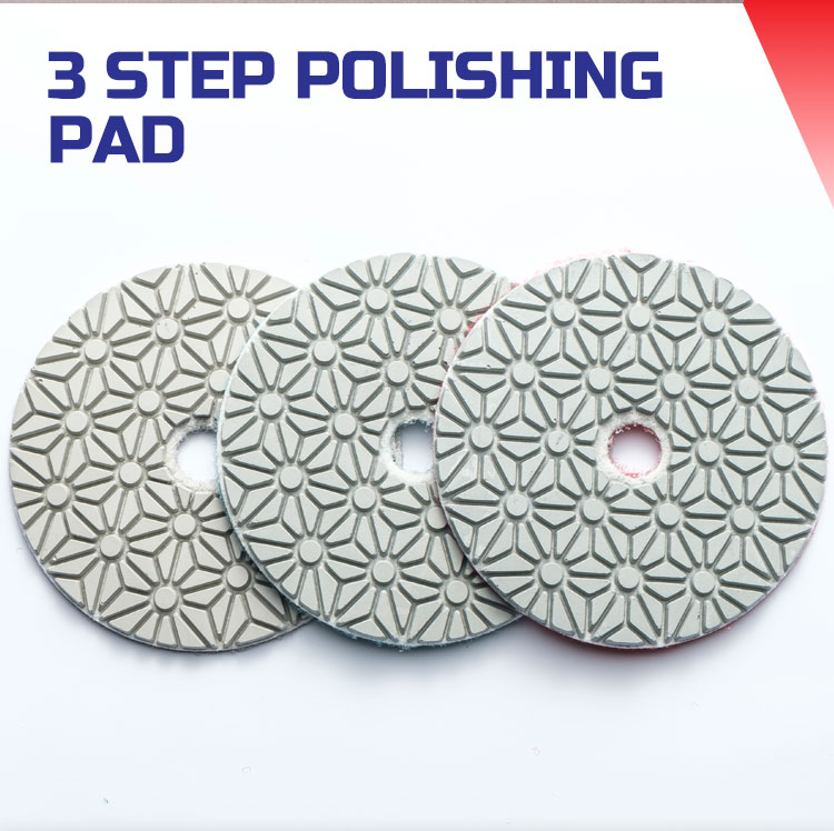 3 step resin polishing pad