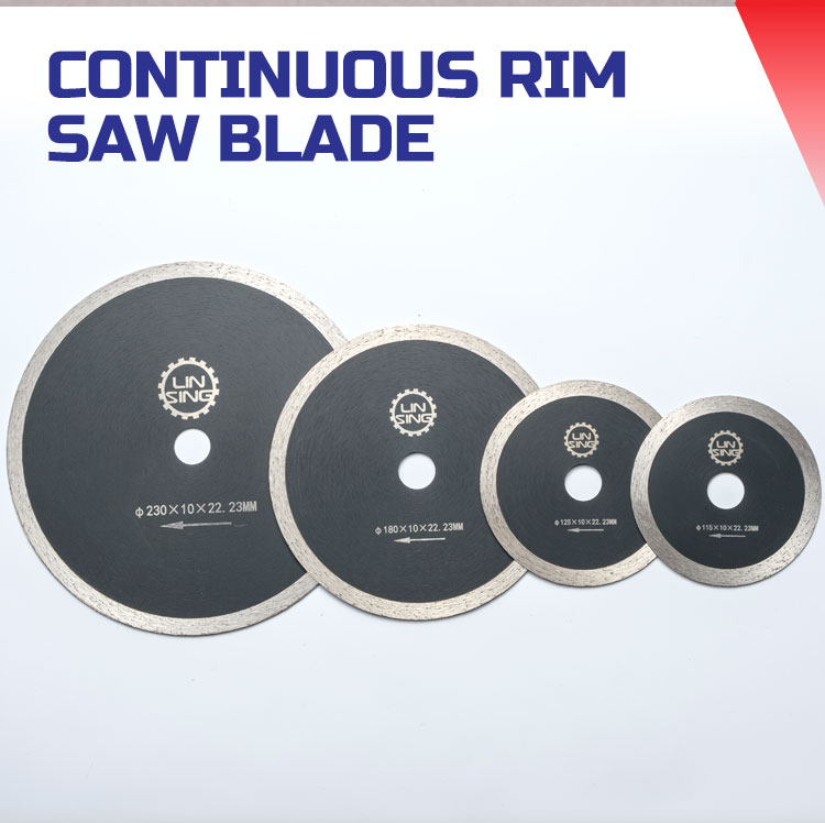 Continuous rim diamond disc