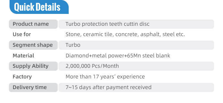 turbo type protection teeth saw blade