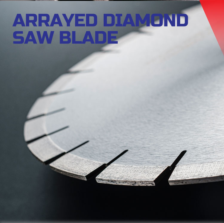 Arrayed cutting saw blade