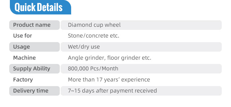 diamond cup grinding tools