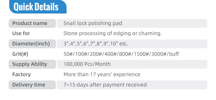 Snail Lock stone grinding wheel